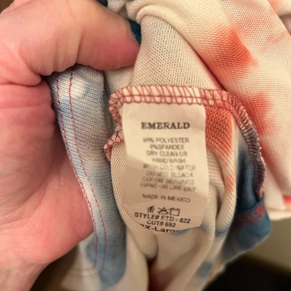 Emerald brand patriotic soft knit maxi dress, worn once, sz 3x, exc condition - Picture 5 of 8